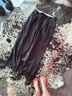 %100 light weight 🇵🇭wool, Men's Black Casual Chinos with Cuffed❤️‍🔥🥶